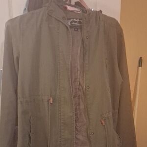 Olive Green Hooded Jacket